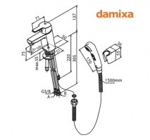 MONOMANDO LAVABO-BIDE PINE DAMIXA